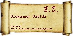 Biswanger Dalida névjegykártya